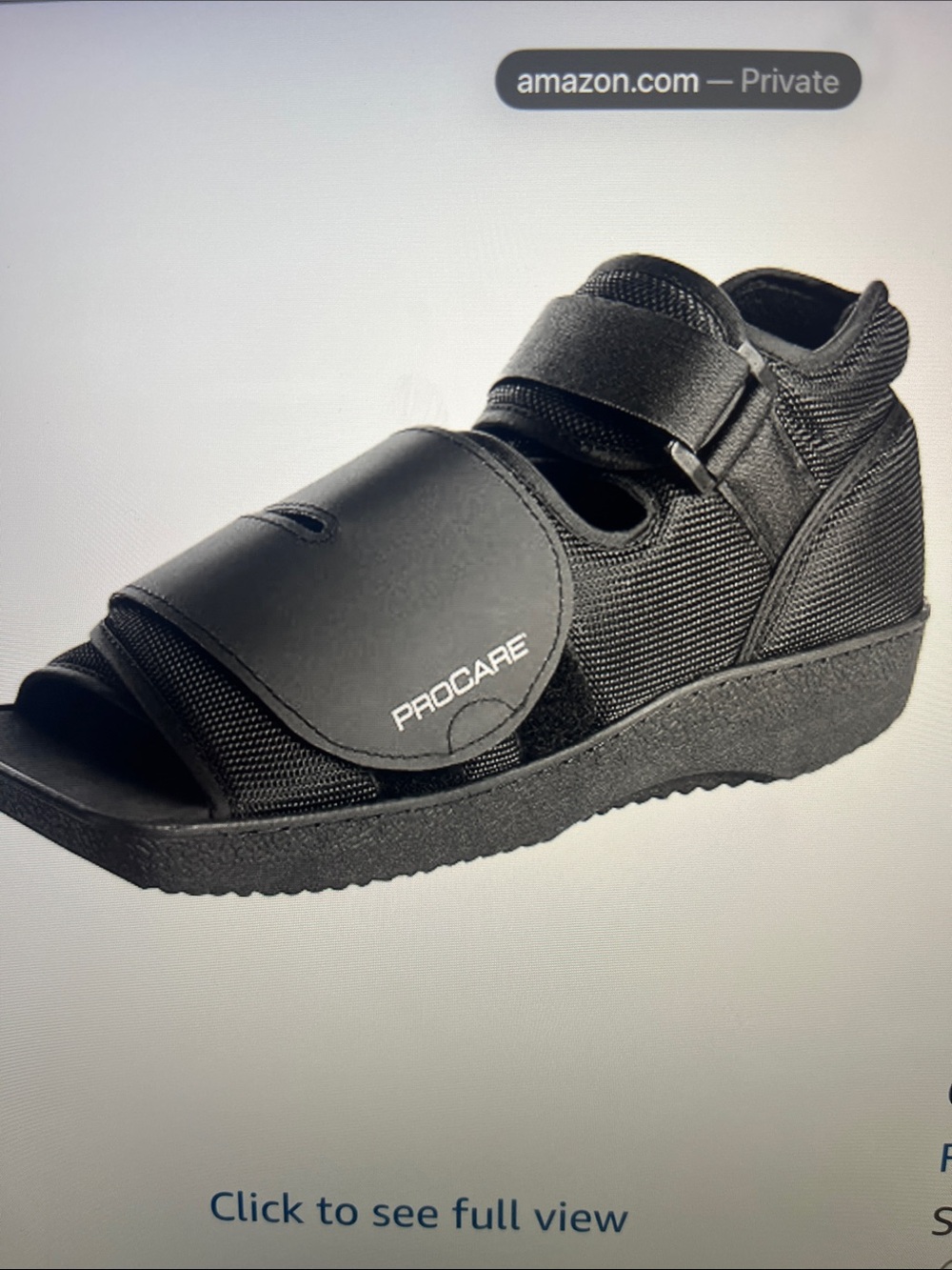 Women/Men’s Black Post-Op Sandal with Adjustable Straps